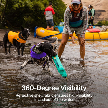 Float Coat Dog Life Jacket - Premium Buoyancy Swim Vest with Lift Handle, Secure Fit, Reflective Trim, and Adjustable Flotation for Swimming, Boating, and Outdoor Activities - Deep Blue, Small