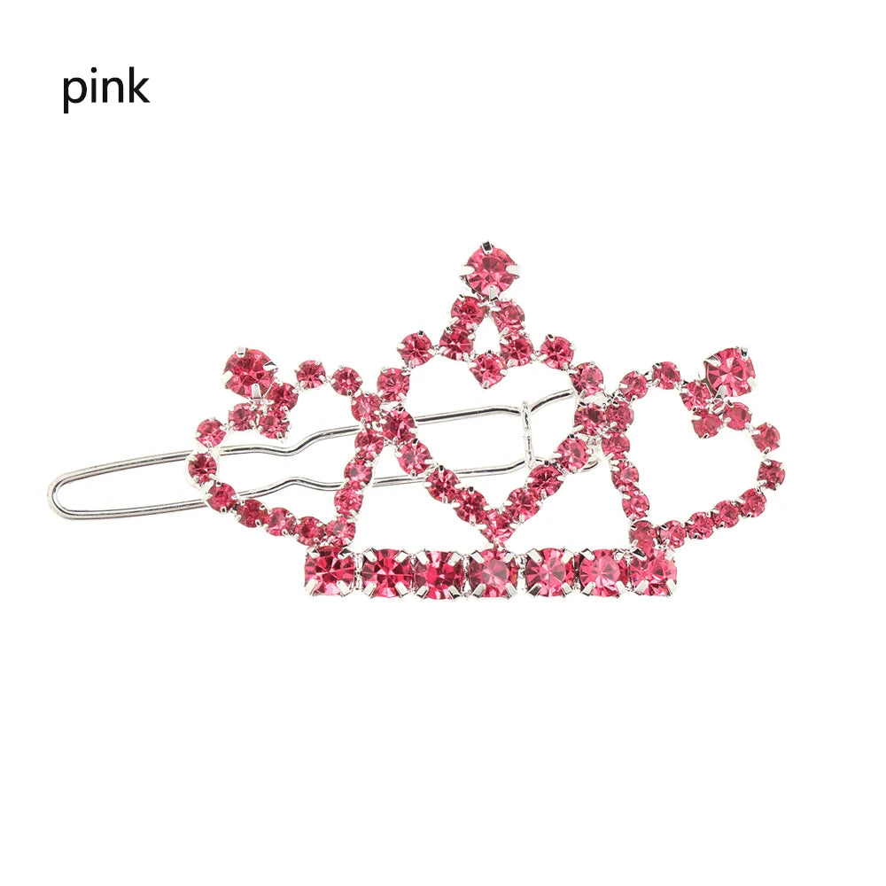 Faux Pearl Crown Hair Clips for Small Dogs and Cats - Elegant Hair Accessories for Pet Grooming and Decoration