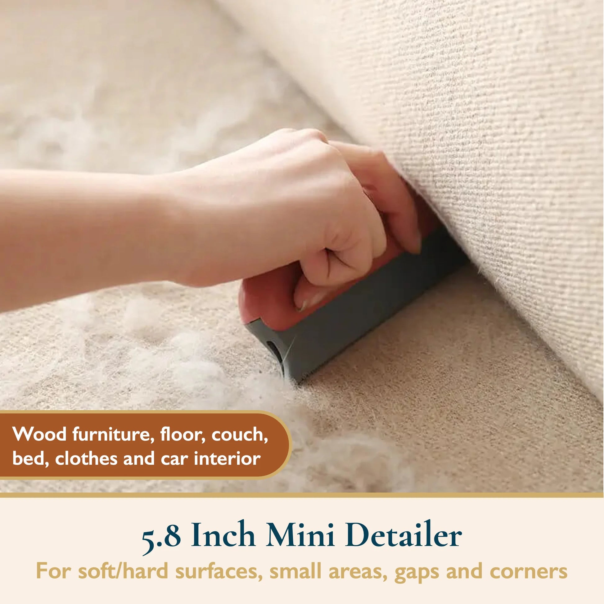 Pet Hair Removal Set - Reusable Lint Roller and Detailer for Efficient Pet Fur Removal from Furniture, Carpets, Clothing, and Bedding, Portable and User-Friendly Tool