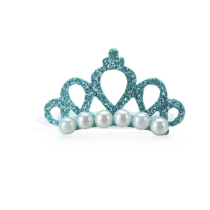 Faux Pearl Crown Hair Clips for Small Dogs and Cats - Elegant Hair Accessories for Pet Grooming and Decoration