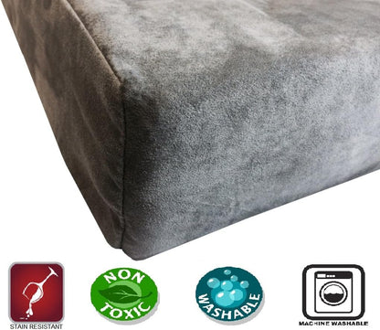 XL Orthopedic Memory Foam Dog Bed with Machine Washable Cover and Waterproof Lining, Designed for Medium to Large Pets, 47" x 29" x 4" Pad for 48" x 30" Crate Compatibility